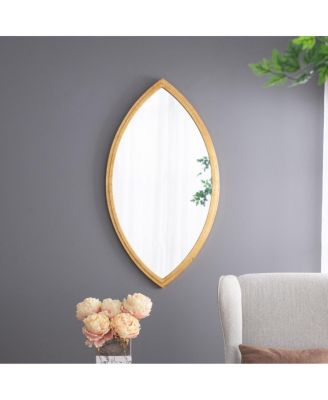 23" x 42" Irregular Wall Mirror with Slim Metal Frame Modern Decorative Accent Mirror