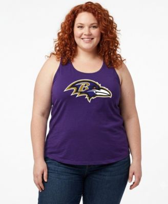 Women's  Purple Baltimore Ravens Plus Size Basic Tank Top