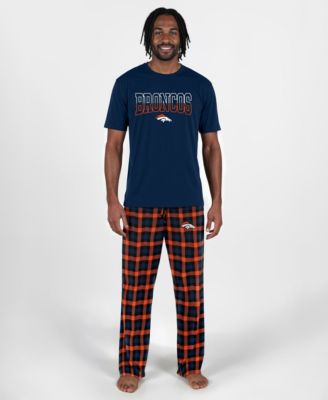 Men's Navy Denver Broncos Highland Sleep Set