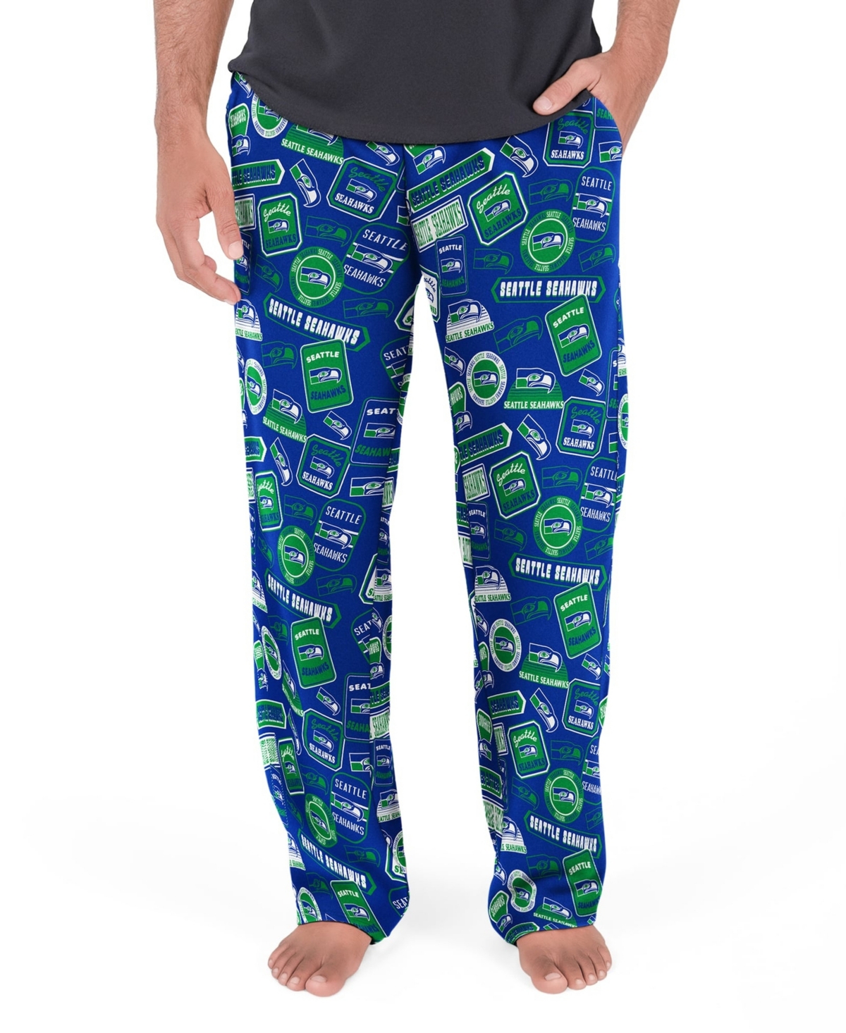 Concepts Sport Men's Seattle Seahawks Throwback Logo Grady Sleep Pants - Royal