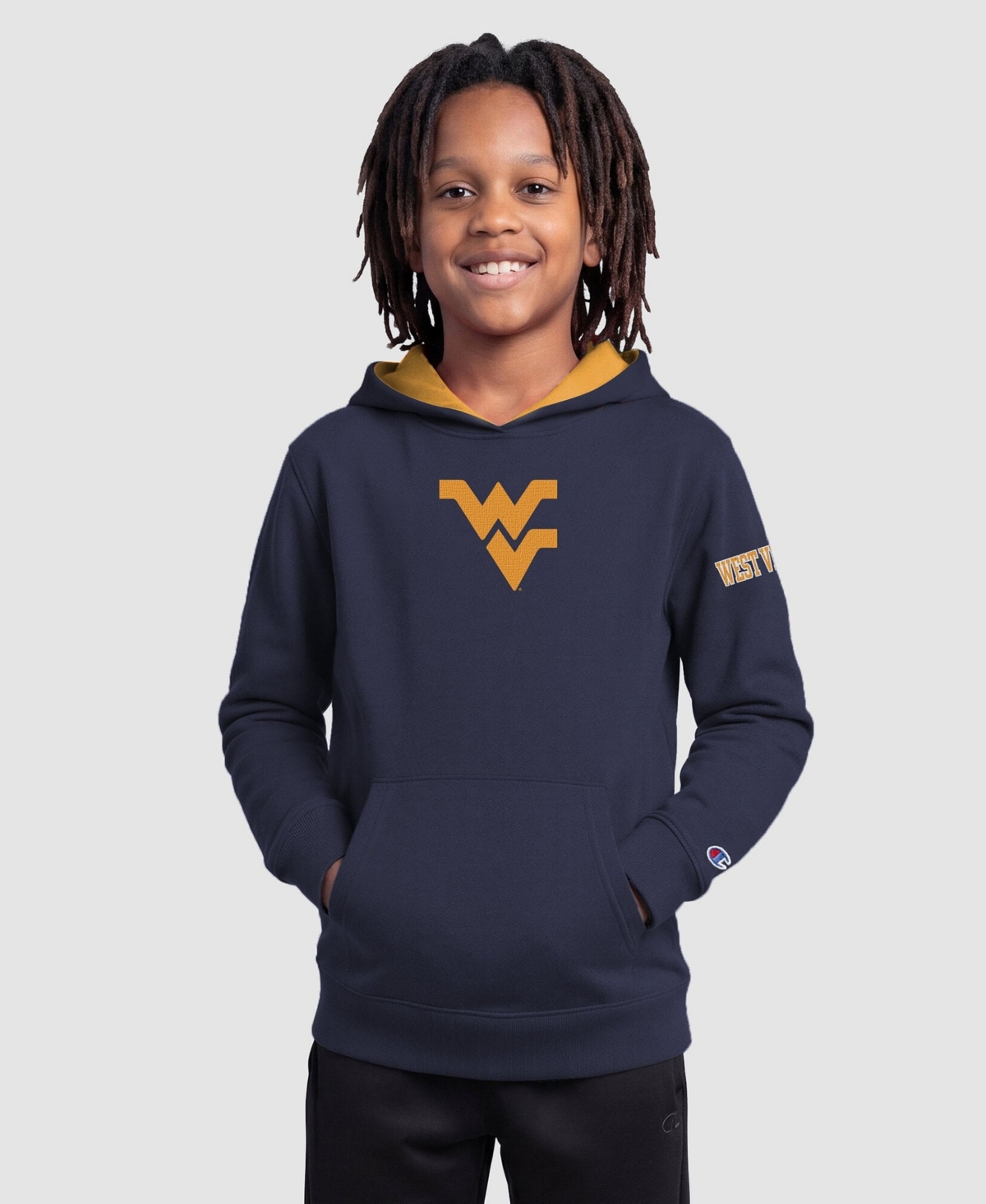 Champion Boys' and Girls' West Virginia Mountaineers Long-Sleeve Pullover Hoodie