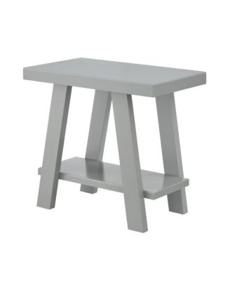 Athens Contemporary Wood Shelf Side Table