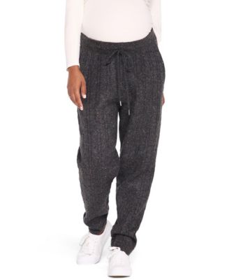 Women's Motherhood Relaxed Cable Knit Sweater Jogger