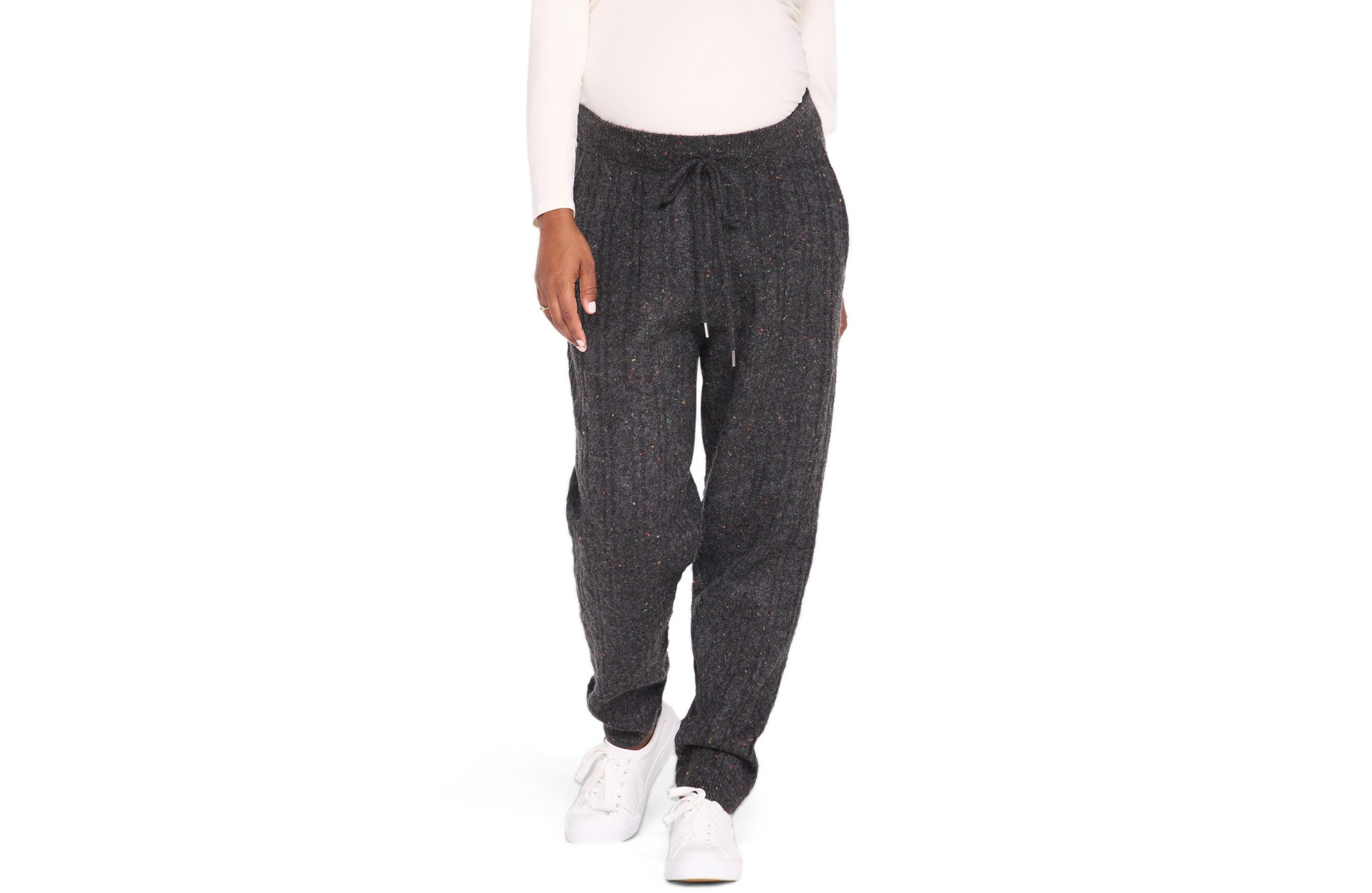 Motherhood Maternity Women's Relaxed Cable Knit Sweater Jogger