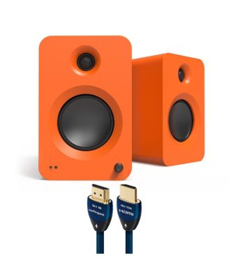 REN Powered Speakers Bundle with AudioQuest Sky 48 HDMI Cable - 3m