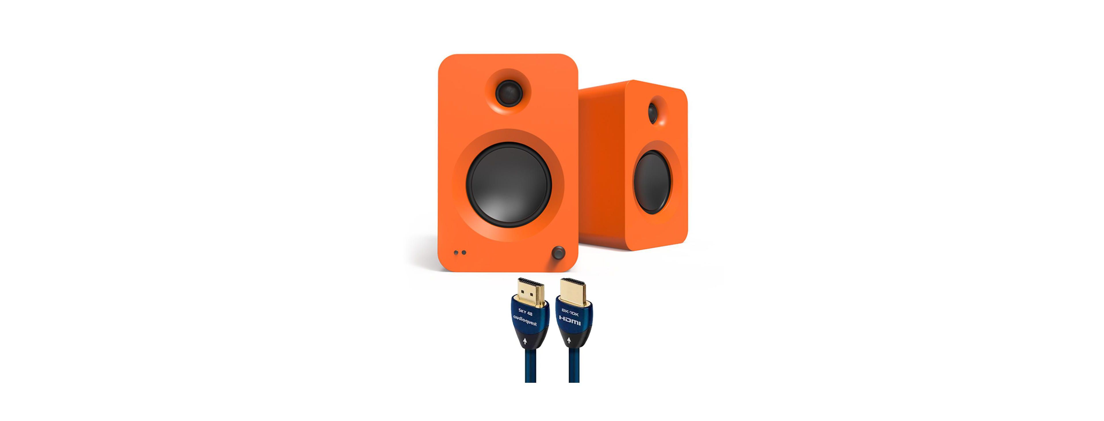 Kanto Ren Powered Speakers Bundle With Audioquest Sky 48 Hdmi Cable 3m