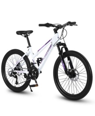 Mountain Bike for Teenagers Girls Women, Shimano 21 Speeds with Dual Disc Brakes and Front Suspension