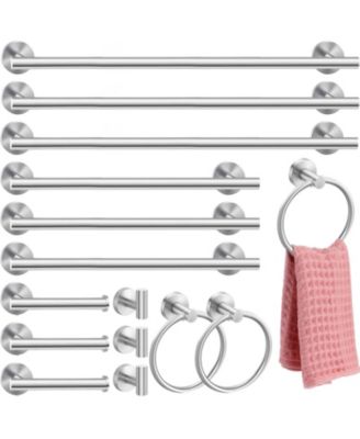 15Pieces Bathroom Accessories Hardware Set Towel Racks