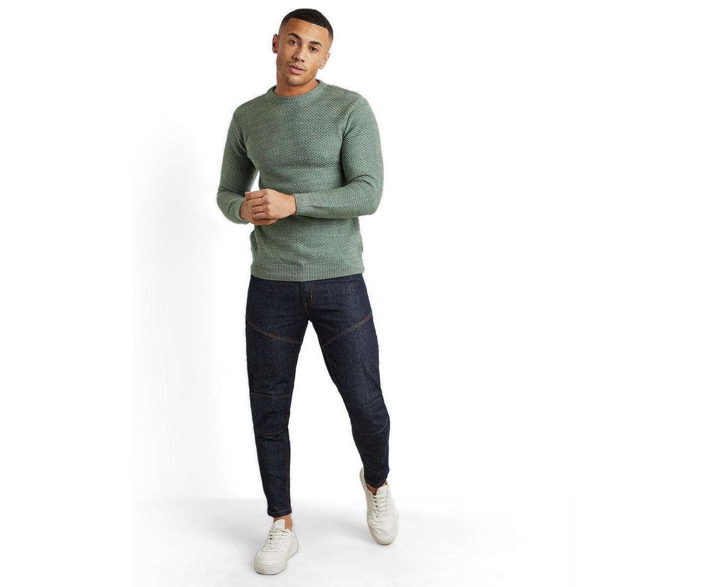 Мужские свитеры Cahoot Campus Sutra Men Solid Full Sleeve Stylish Casual Sweaters, цвет: Зелёный — фото 1