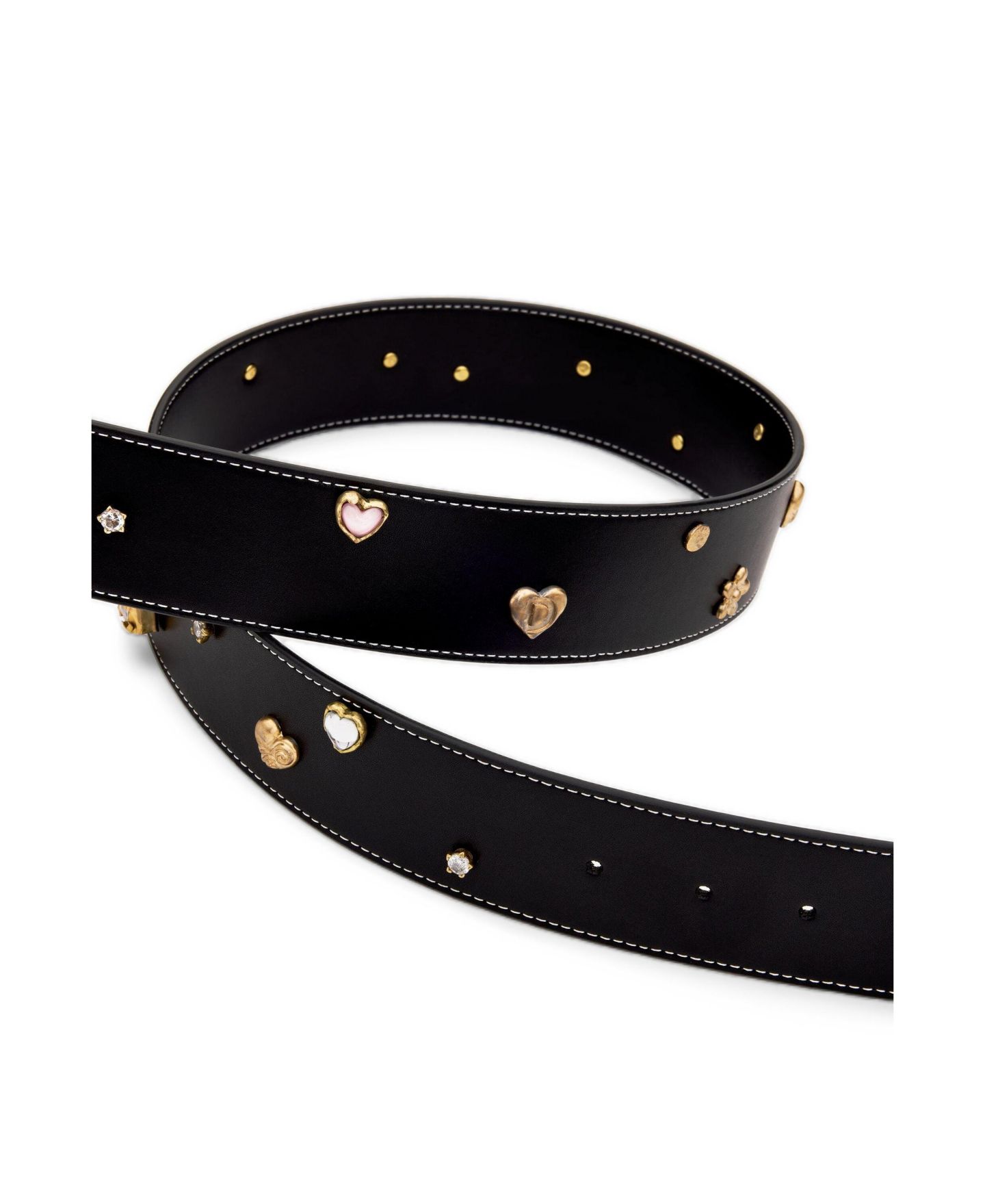 Женский ремень Desigual Leather Belt Stars, цвет: Чёрный — фото 3
