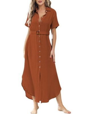 Women's Chic Swimsuit Coverup Maxi Dress