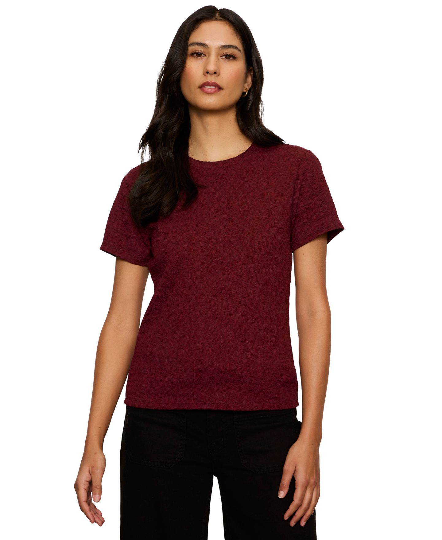 Женская футболка Sanctuary Petite Icon Crewneck Short-Sleeve, цвет: Бордо — фото 1