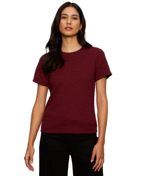 Женская футболка Sanctuary Petite Icon Crewneck Short-Sleeve, цвет: Бордо