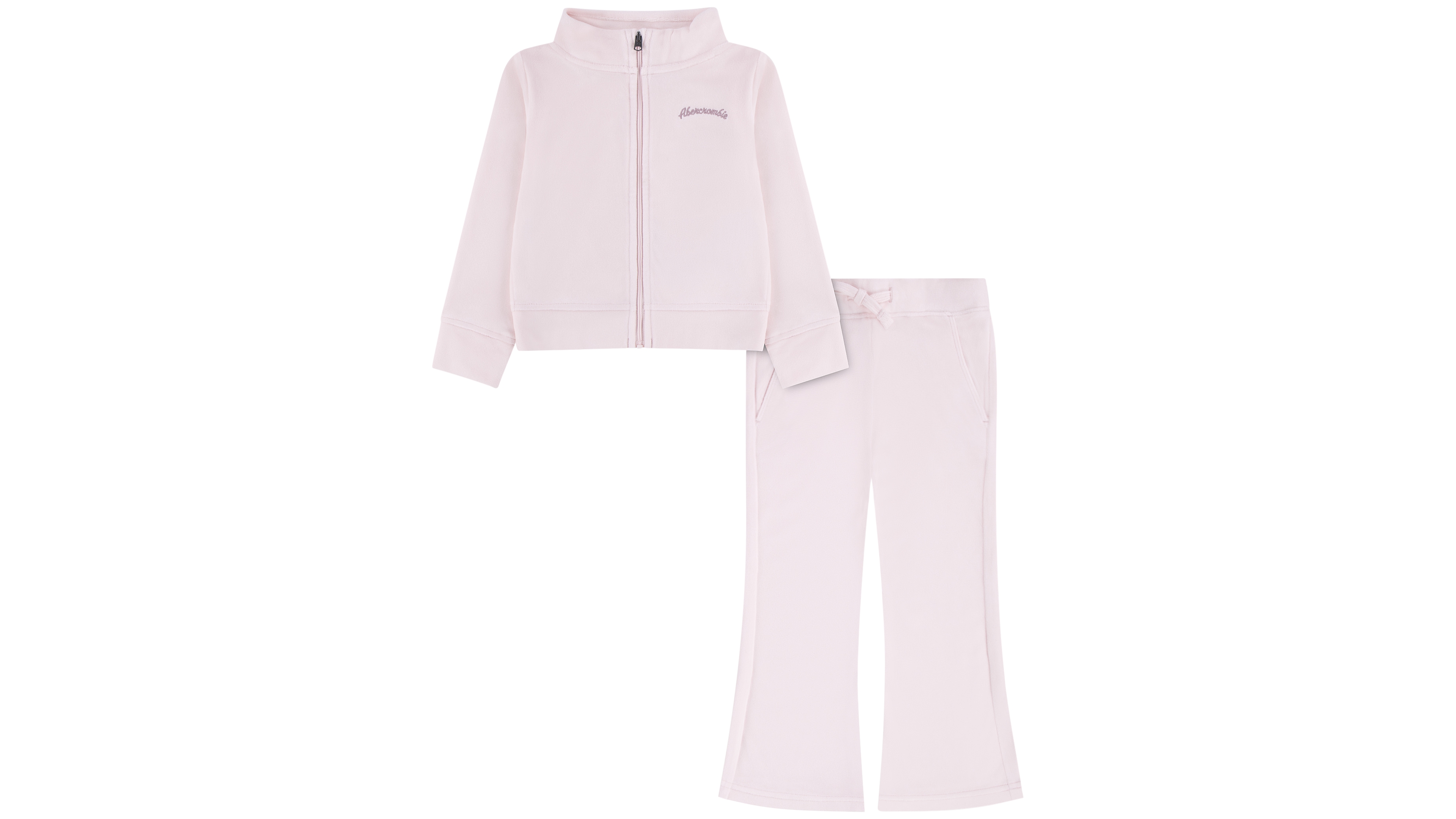 abercrombie kids Toddler Girls' 2T-5T Velour Zip-Front Top and Pants, 2-Piece Set
