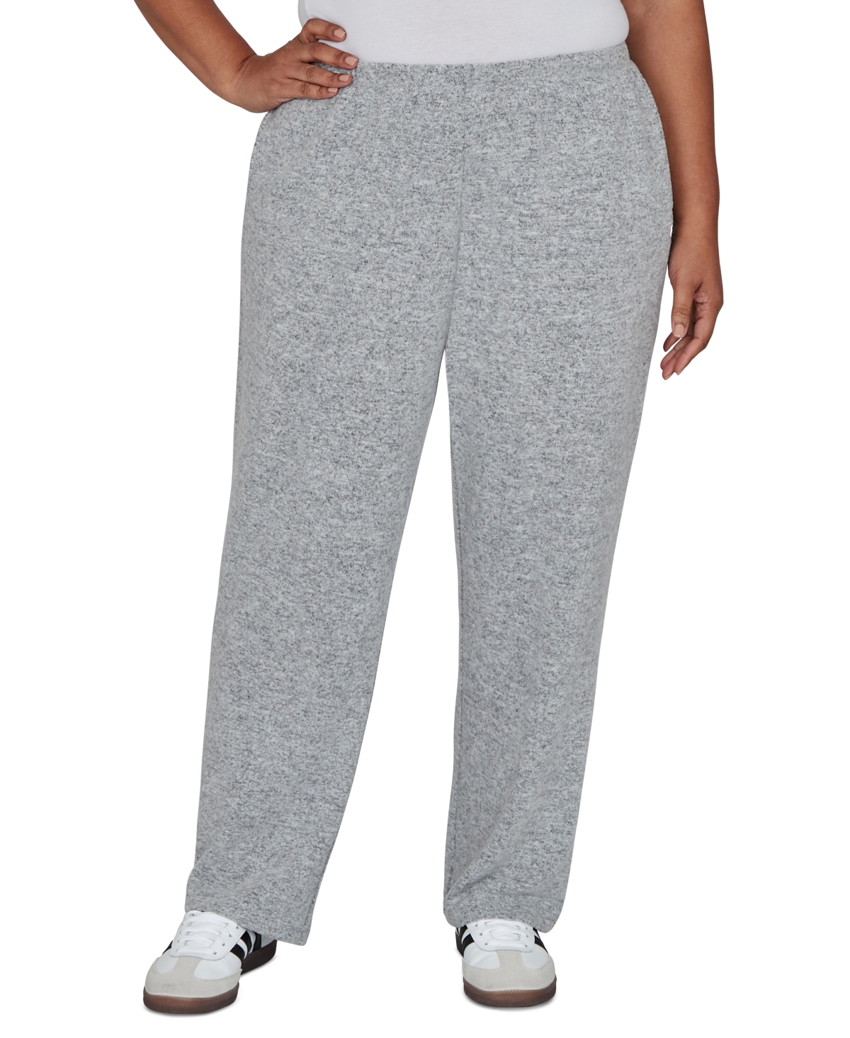 Ruby Rd. Plus Pull-On Straight-Leg Knit Pants