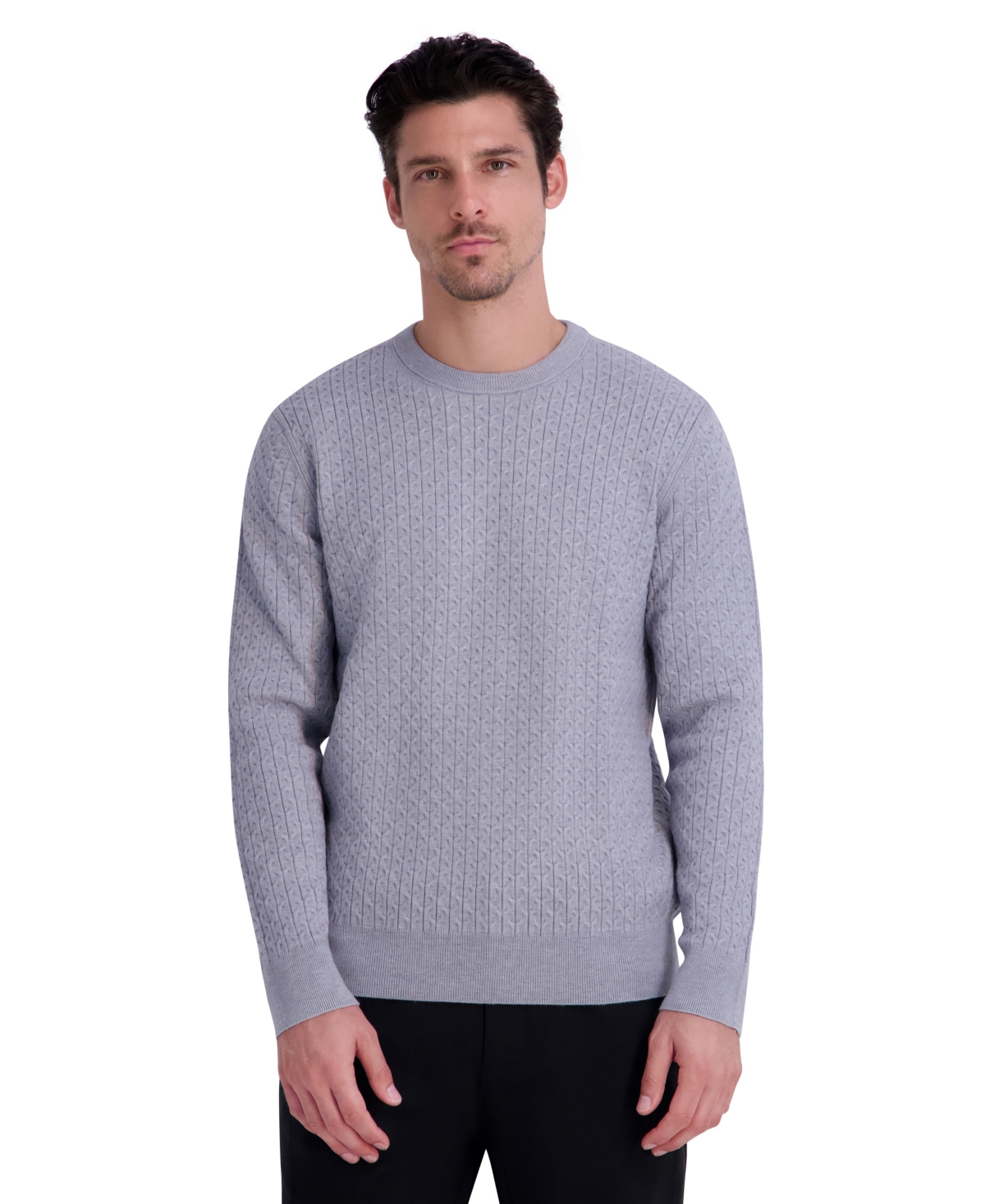 Karl Lagerfeld Paris Men's Textured Crewneck Sweater
