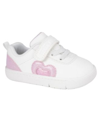 Baby Girls' Every Step Pon Glitter-Heart Slip-On Sneakers