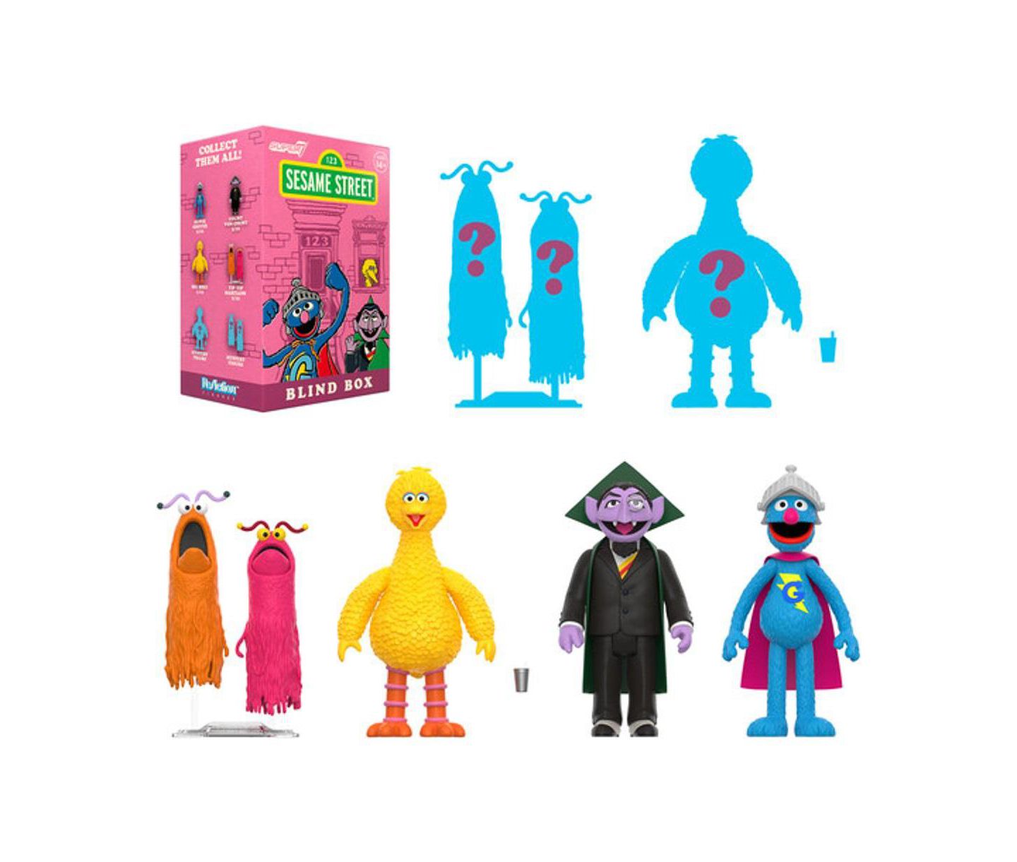 Детские фигурки Super7 Sesame Street Blind Box 12-Piece Figures, 14 Years & Up, цвет: Open Miscellaneous — фото 1