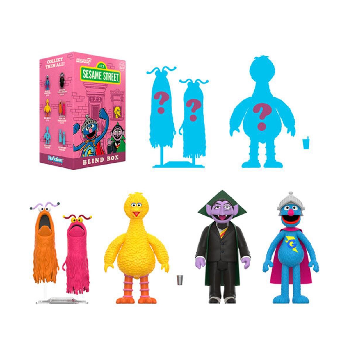 Super7 Sesame Street Blind Box 12-Piece Figures, 14 Years & Up