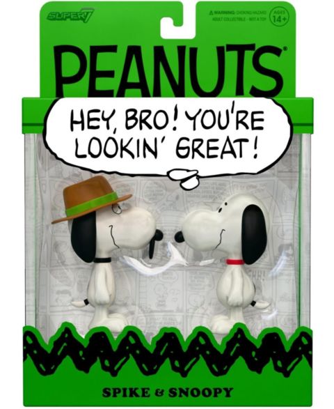 Детские фигурки Super7 ReAction Peanuts Snoopy and Spike Articulated 2.75" Action Figures, 2-Piece Set, Ages 14+, цвет: Open Miscellaneous