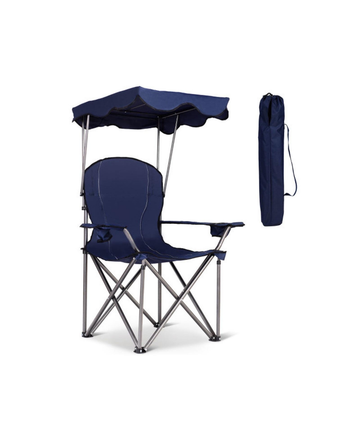 Sevorley Outdoor Chair, Folding Design, Cup Holders for Camping