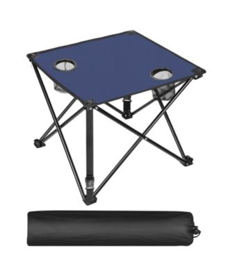 Outdoor Table, Folding Design, Carry Bag, Cup Holders for Camping, Travel and Outdoor Activities