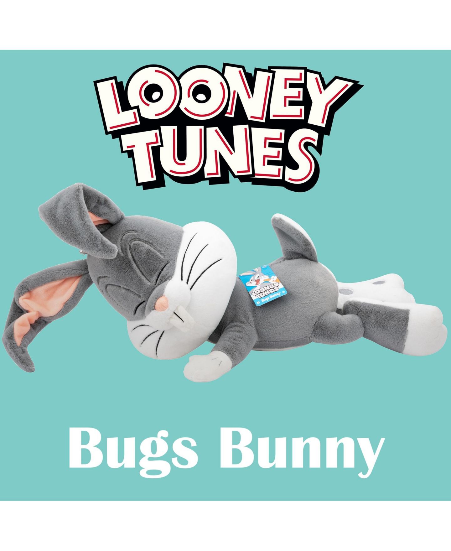 Детская мягкая игрушка Warner Brothers Bugs Bunny 18" Sleeping Plush, цвет: Разноцветный — фото 2