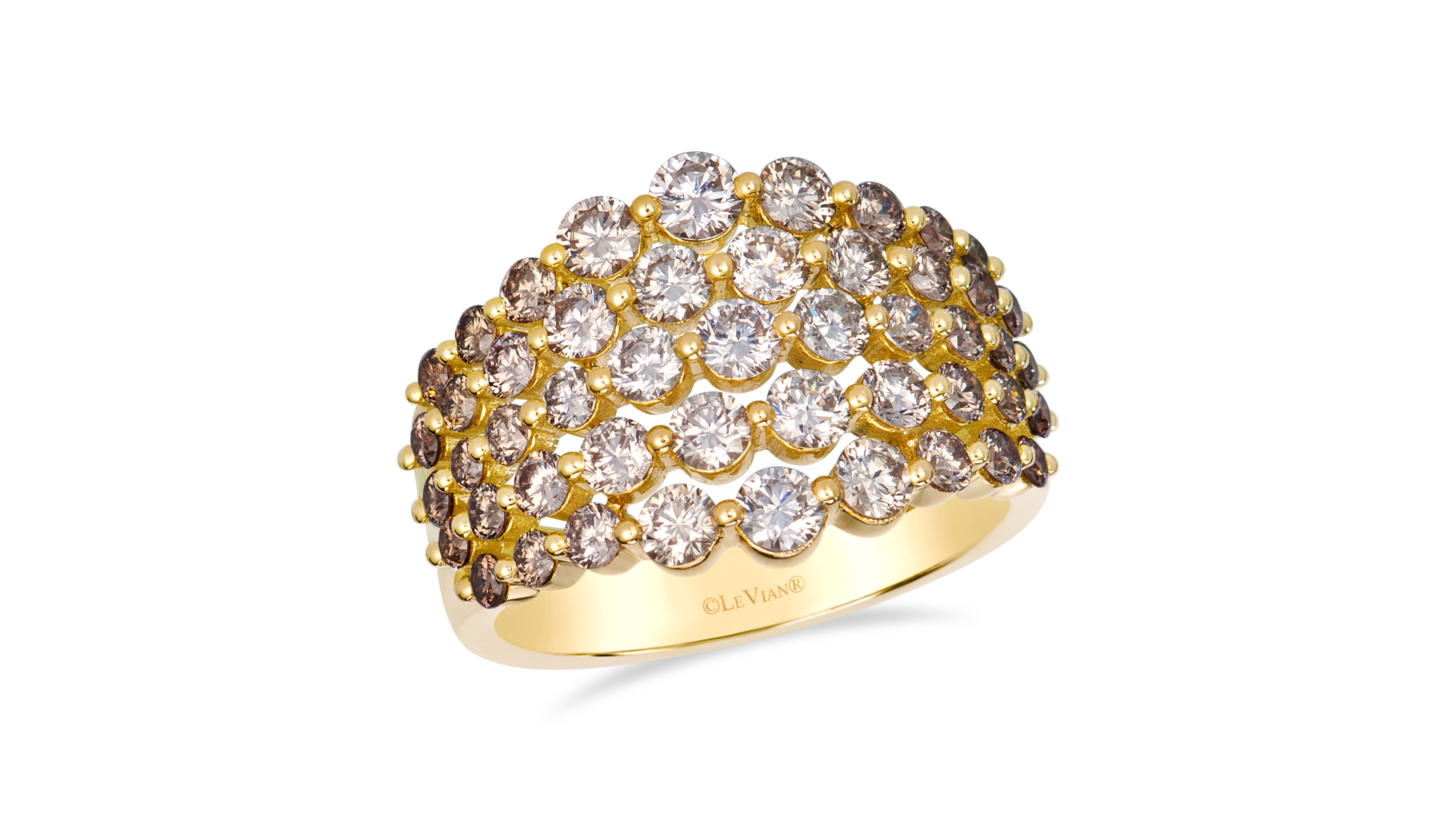 Le Vian Chocolate Diamond Anniversary Ring (2-1/3 ct. t.w.) in 14k Yellow Gold