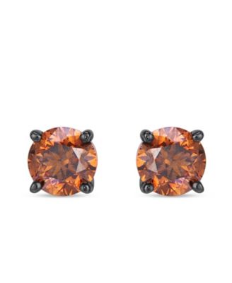 Chocolate Diamond Earrings (1 ct. t.w.) in 14k Yellow Gold