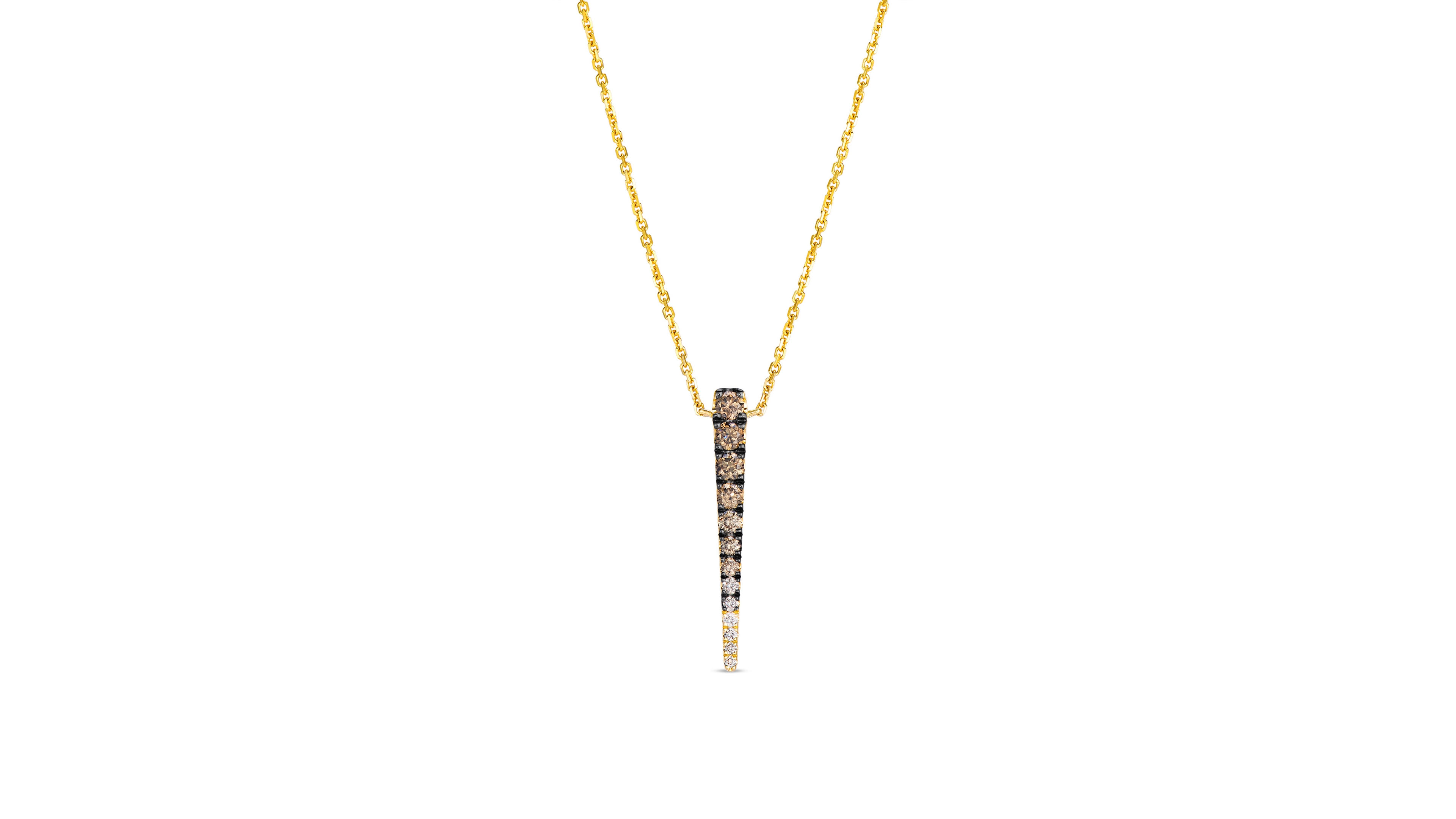 Le Vian Chocolate Diamond Pendant Necklace (1/2 ct. t.w.) in 14K Honey Gold