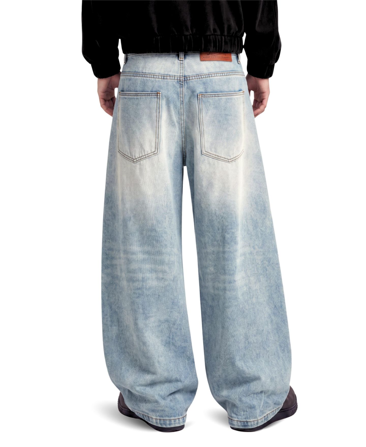 Мужские джинсы AELFRIC EDEN Seam Panel Baggy Barrel, цвет: Синий — фото 2
