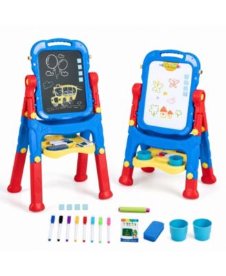 Kids Height-Adjustable 4-in-1 Art Easel with 22 Accessories