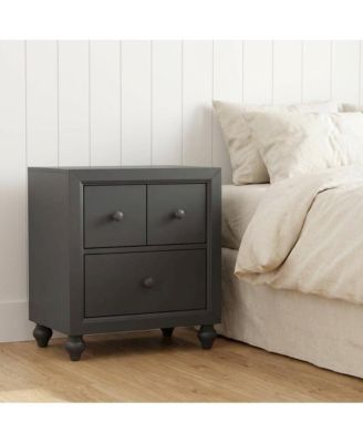 Nightstand with Melamine and Rubberwood Frame for Cozy Bedroom