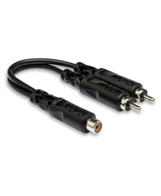 RCA Female to Two Male Y-Cable 6"