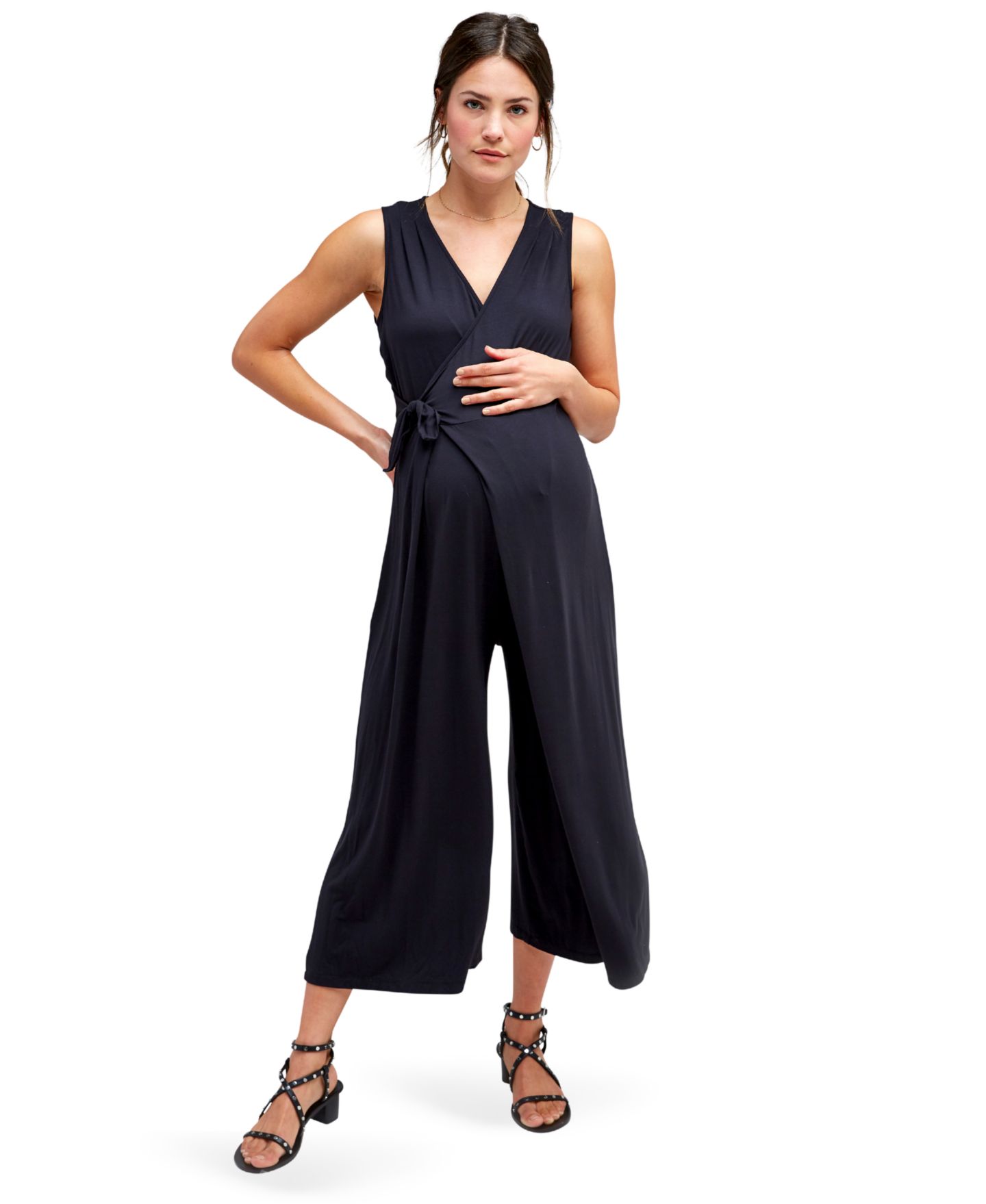Женский комбинезон NOM Maternity Francesca Maternity Jumpsuit, цвет: Чёрный — фото 1