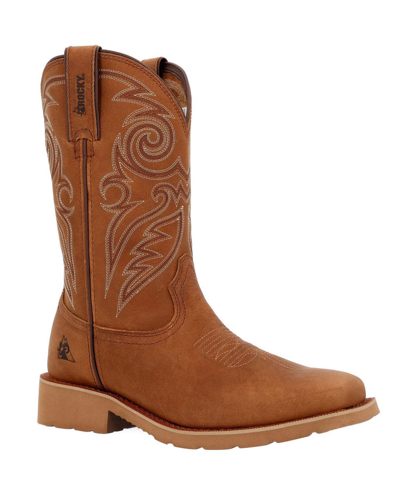 Мужские ботинки ROCKY MonoCrepe 12" Western Boot, цвет: Коньячный — фото 6
