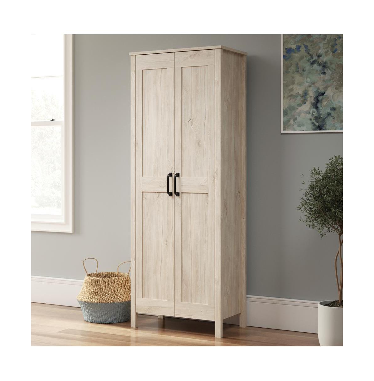 Sauder Miscellaneous Storage Storage Cabinet, Chalk Oak finish - Chalk oak finish