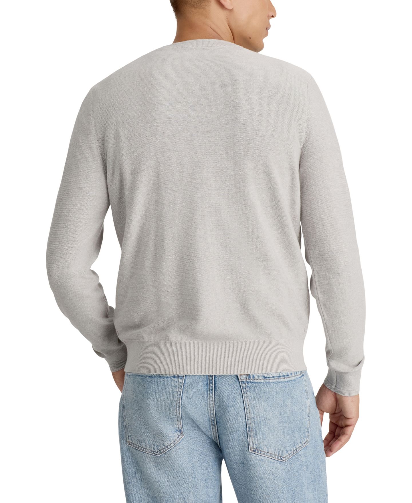 Мужской свитер Nautica Classic-Fit Textured Crewneck, цвет: Серый меланжевый — фото 5