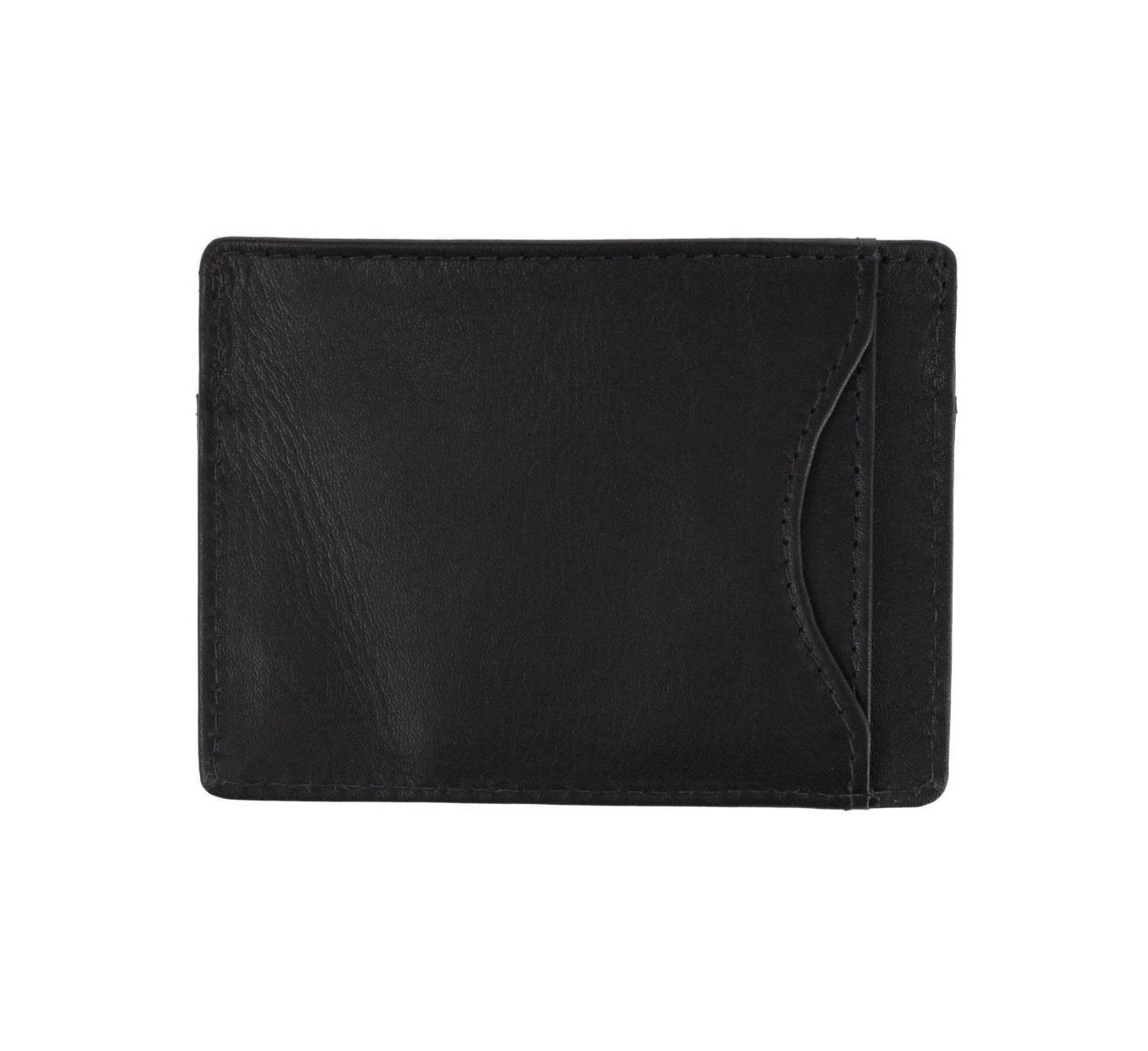 Мужской кошелёк TRAFALGAR Ion Curved Side Slot Leather Card Case, цвет: Чёрный — фото 2