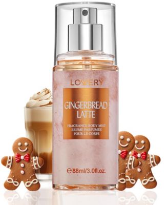 Gingerbread Latte Body Mist Spray, Warm Gourmand Fragrance with Gingerbread, Latte and Vanilla Notes, 3 fl oz