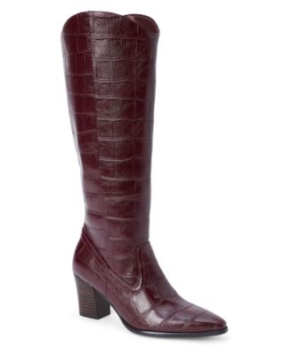 Kirby Knee-High Pointed-Toe Block-Heel Boots