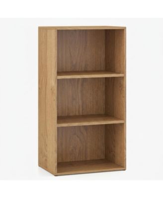 3-Tier Cube Bookcase Featuring Seven-Position Adjustable Shelves