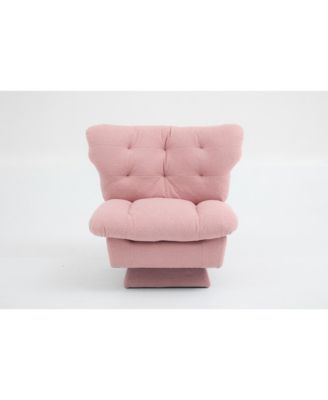 Swivel Decorative Chair-Quick Assembly, 300-pound Weight Capacity, Extra-Large Sturdy Base, 20.8-inch Cotton Seat Cushion