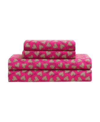 Printed Microfiber 4-Piece Sheet Set, Queen