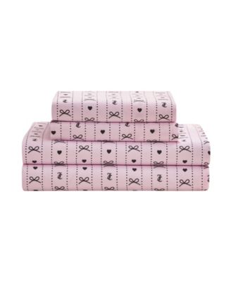 Printed Microfiber 4-Piece Sheet Set, King