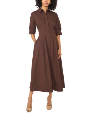 Women's Collared Neck Shirt Dress