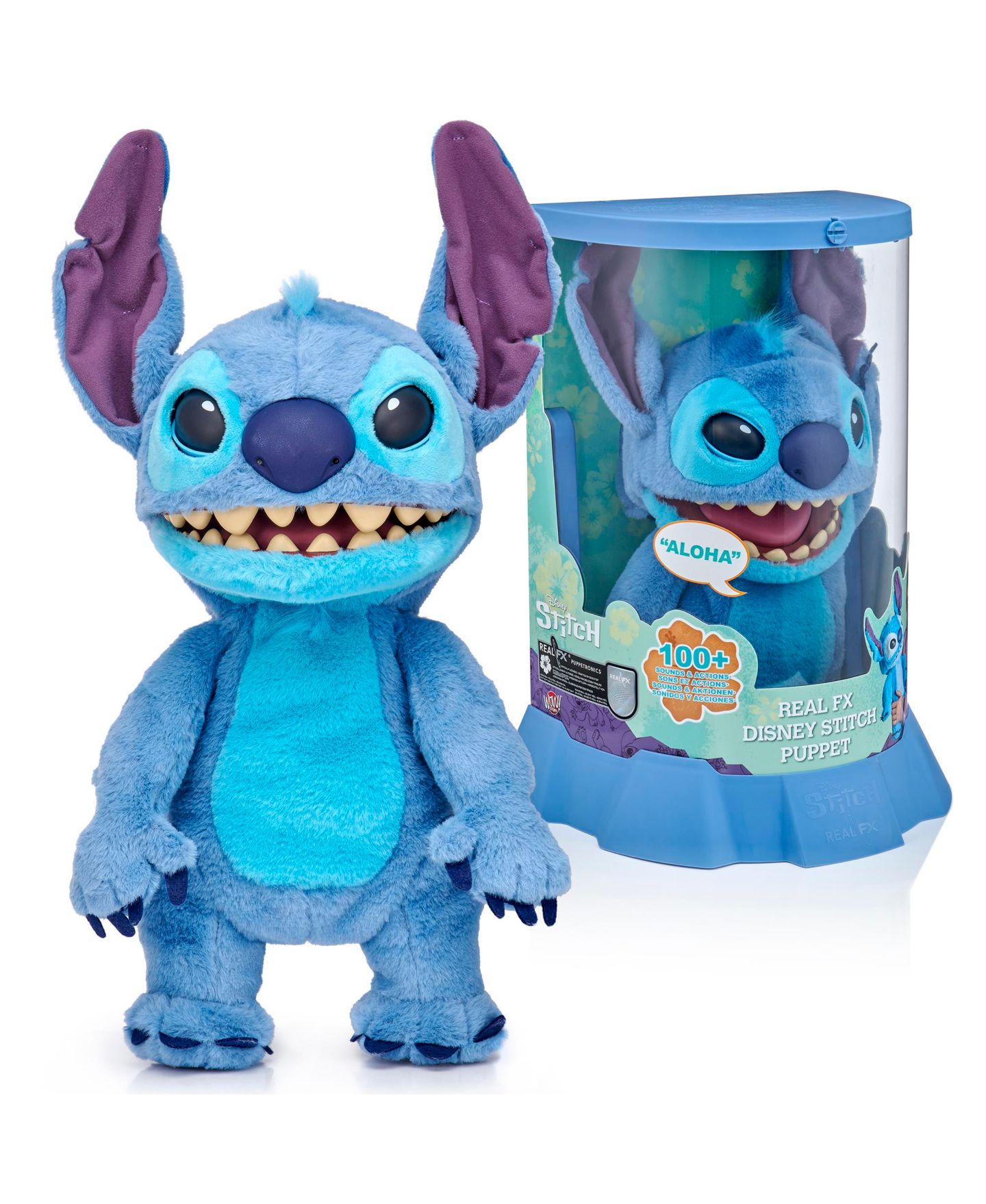 Детская мягкая игрушка WOW! STUFF Stitch 18" Interactive Puppetronic Plush, цвет: Синий — фото 8