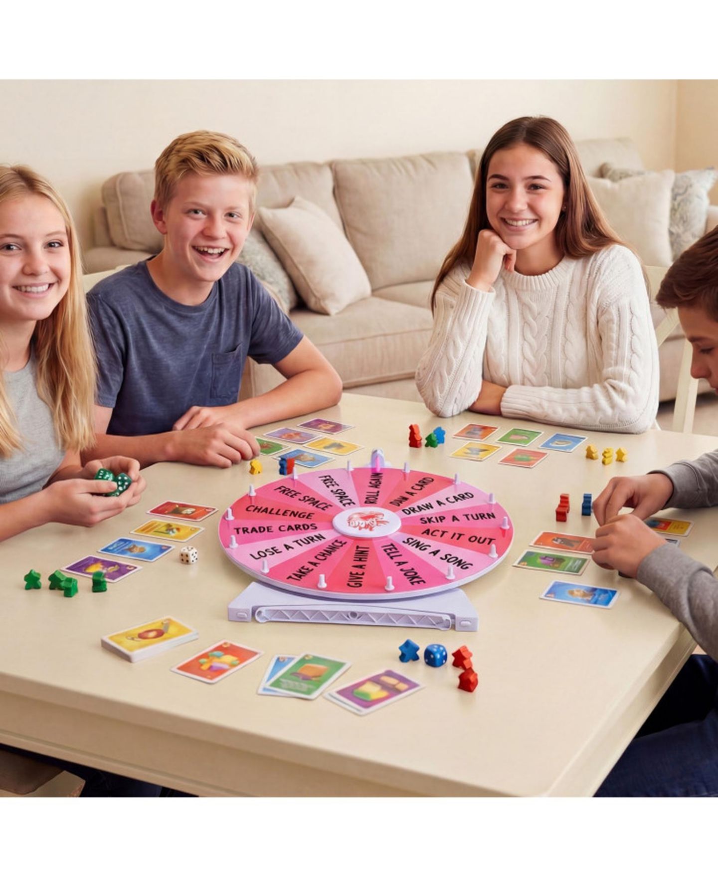 Детская настольная игра HONGGE Rewritable 14-Slot Spin Wheel Board Game, Ages 3+, цвет: Разноцветный — фото 7