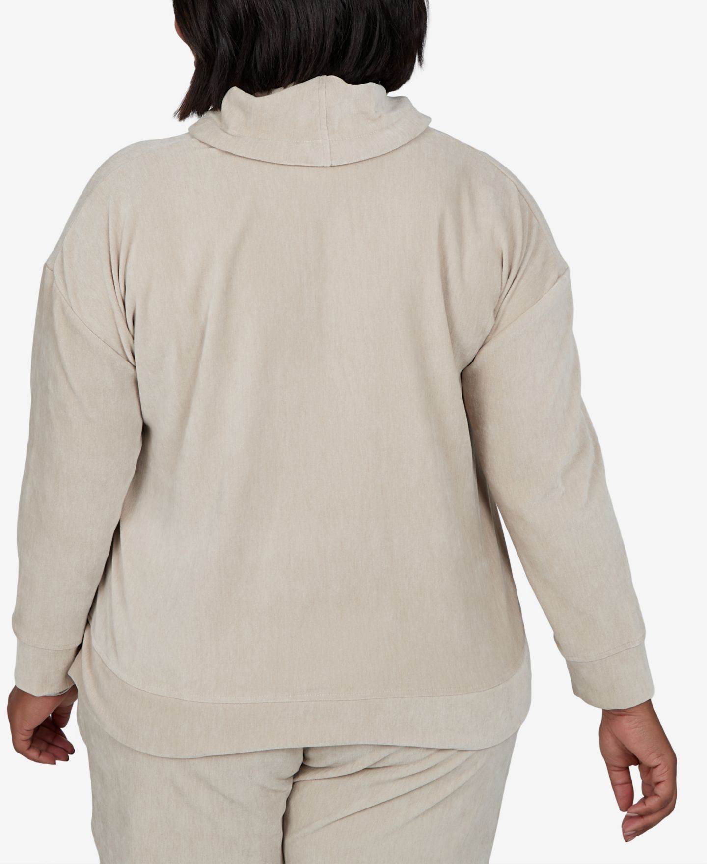 Женский свитер Ruby Rd. Plus Size Cowl Neck Ribbed-Knit Long-Sleeve Pullover, цвет: Chino — фото 5