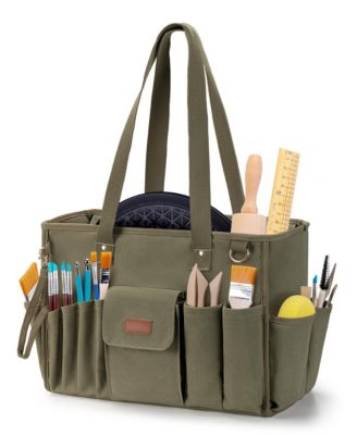 Pottery Tool Bag Multiple Pockets Art Supply Tote Handle